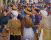 卡米耶 毕沙罗 : Poultry Market at Gisors